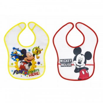 Interbaby pack 2 baberos PEVA colección disney - Mickey 