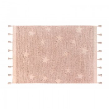 Lorena canalas alfombra lavable Hippy stars vintage nude 120 x 175 cm