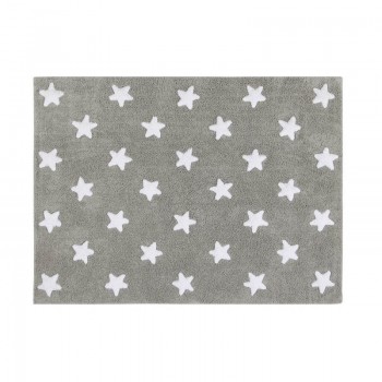 Lorena canals alfombra lavable estrellas gris-blanco