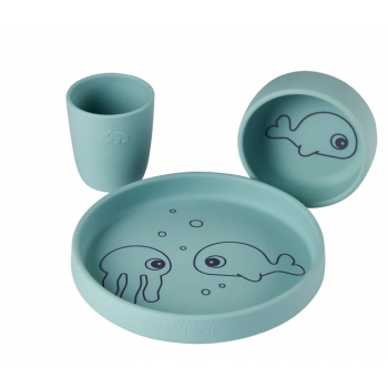 Done by deer Silicone dinner set Sea friends 