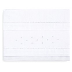 Bimbi classic juego de sábanas bordadas dots minicuna 50x80