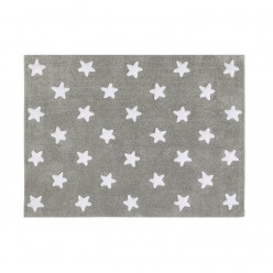 Lorena canals alfombra lavable estrellas gris-blanco