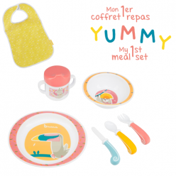 Badabulle Set de comida Yummy coral 