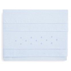 Bimbi classic juego de sábanas color bordadas dots minicuna 50x80