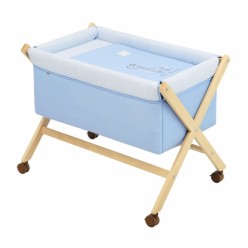 Cambrass minicuna tijera madera colección giraffe azul